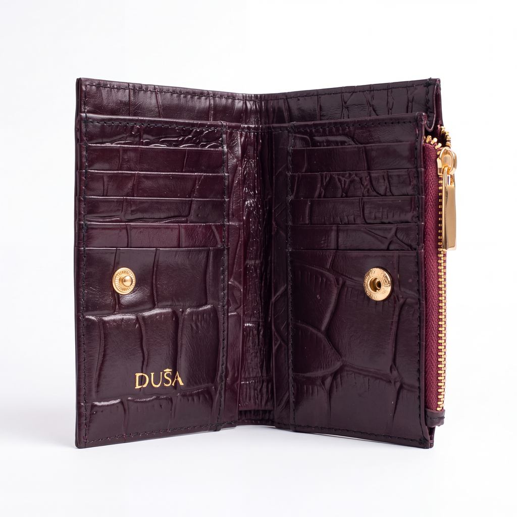 Duša Wallet-burgundy